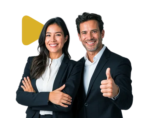 Dois gestores da CrediSegur de polegares para cima